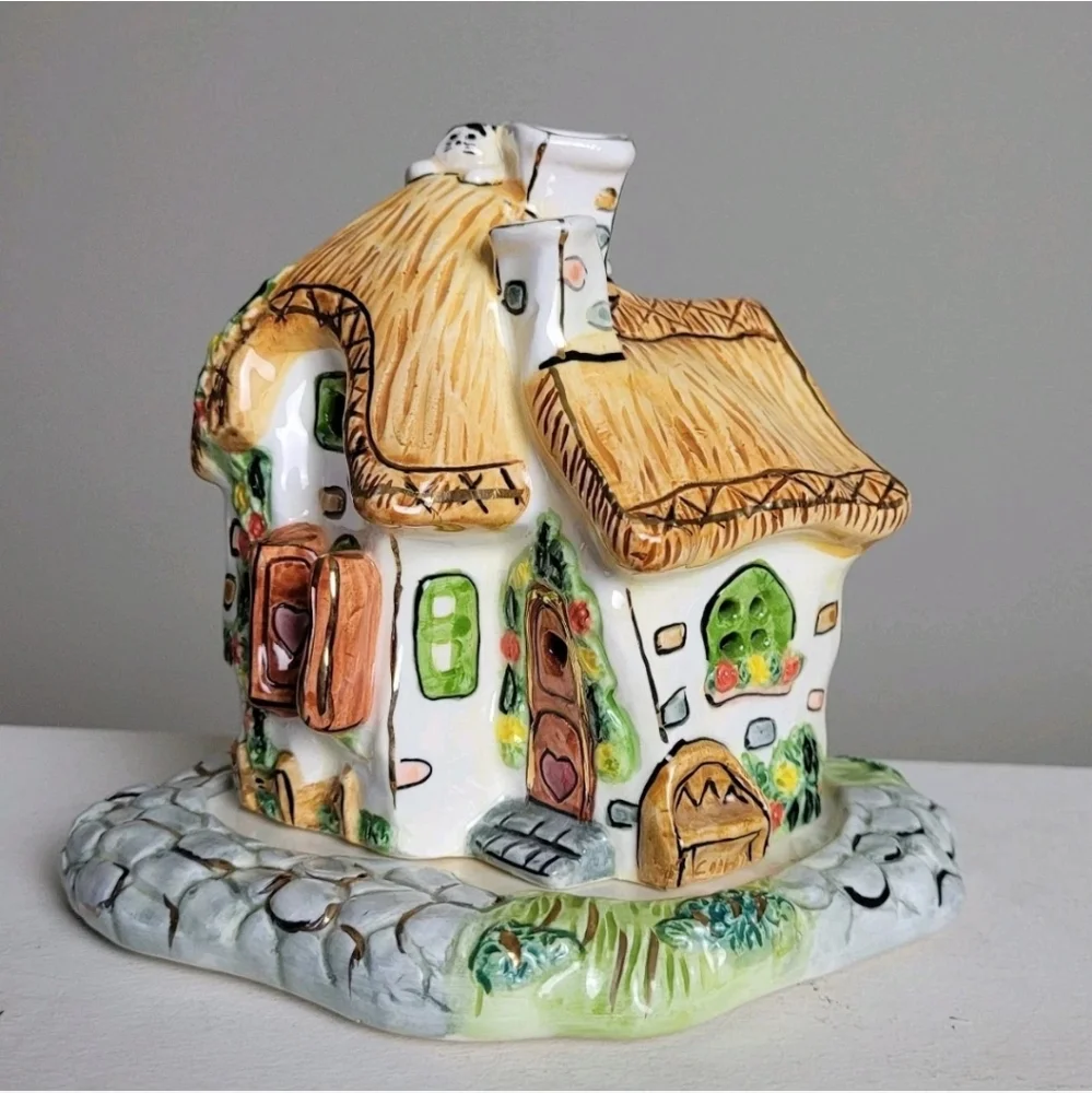 Vintage Popular Sweet Dreams Candle Holder. Ceramic Cottage Tea Cat Cottagecore - Picture 4 of 13